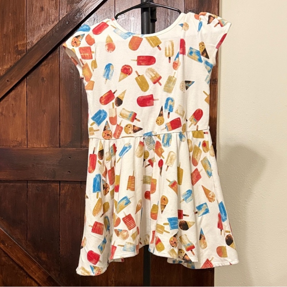 Colorful Ice Cream Print Kids Casual Dress